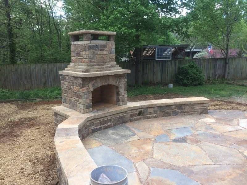 Outdoor fireplace